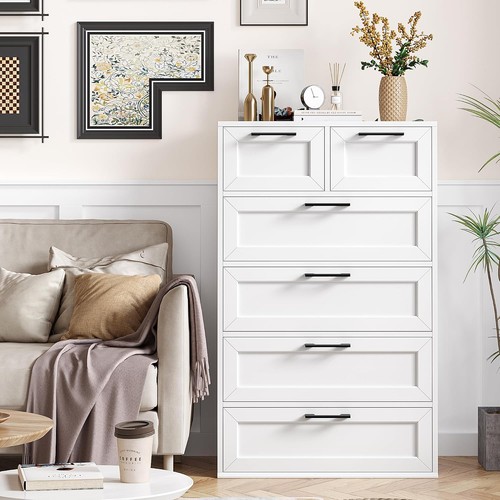 Tall white dresser with - tall,