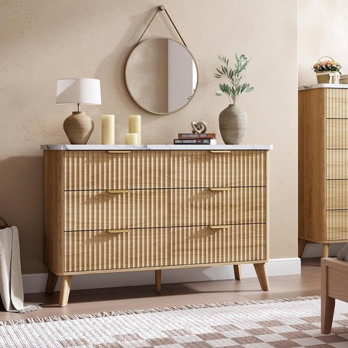 Tall fluted dresser - fluted,