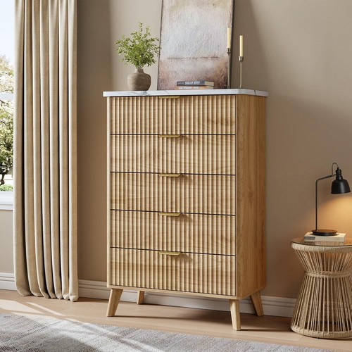 Tall fluted dresser for - 47.2",