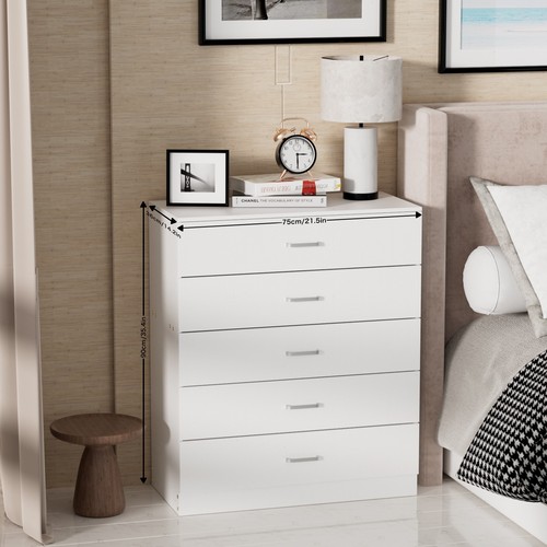 Modern white chest drawers - modern, of