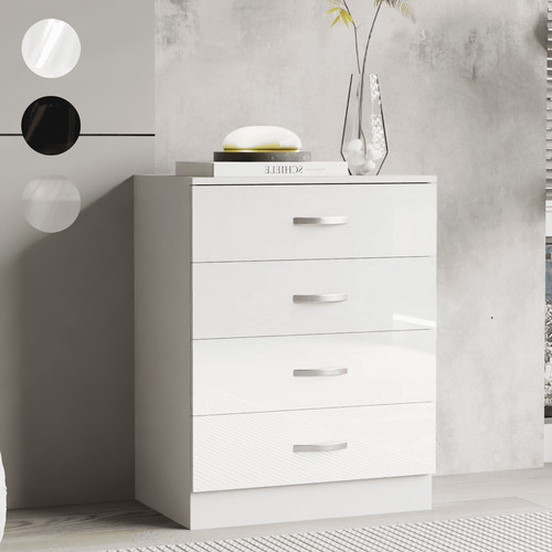 High gloss chest drawers - high,