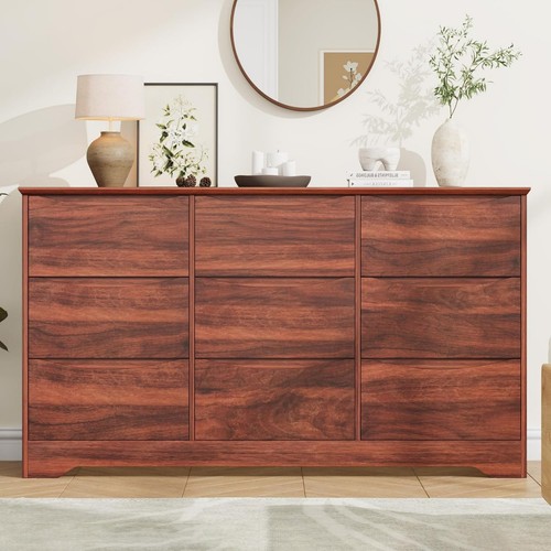 Wooden dresser with drawers - dresser,