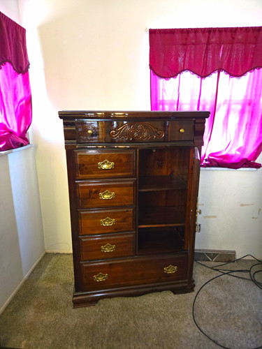 Dark wood drawer - dark,