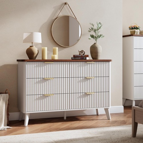 Tall fluted dresser - 31.5",